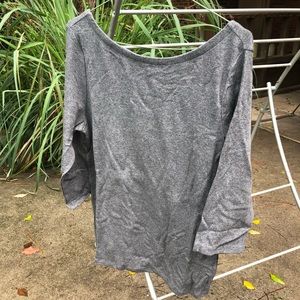 Gap ballet elbow length top. Heather grey L NWT